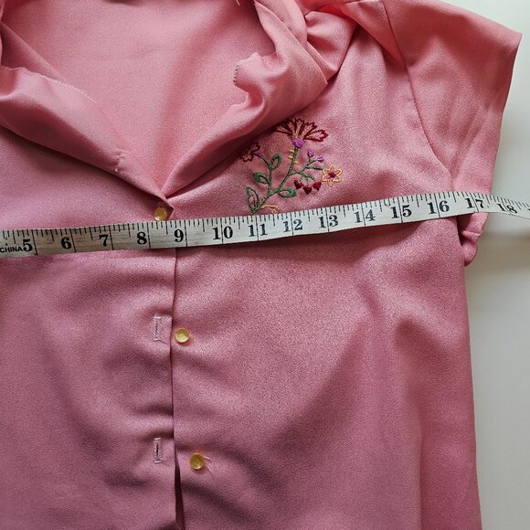Vintage Pat Fashions Floral Pink Blouse - Picture 5 of 5